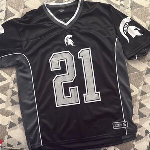 Black and Gray Men's MSU Spartans Football Jersey